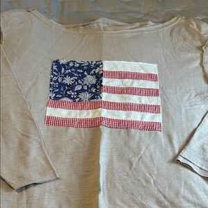 Bohemian Style Patriotic Shirt with Flag Design